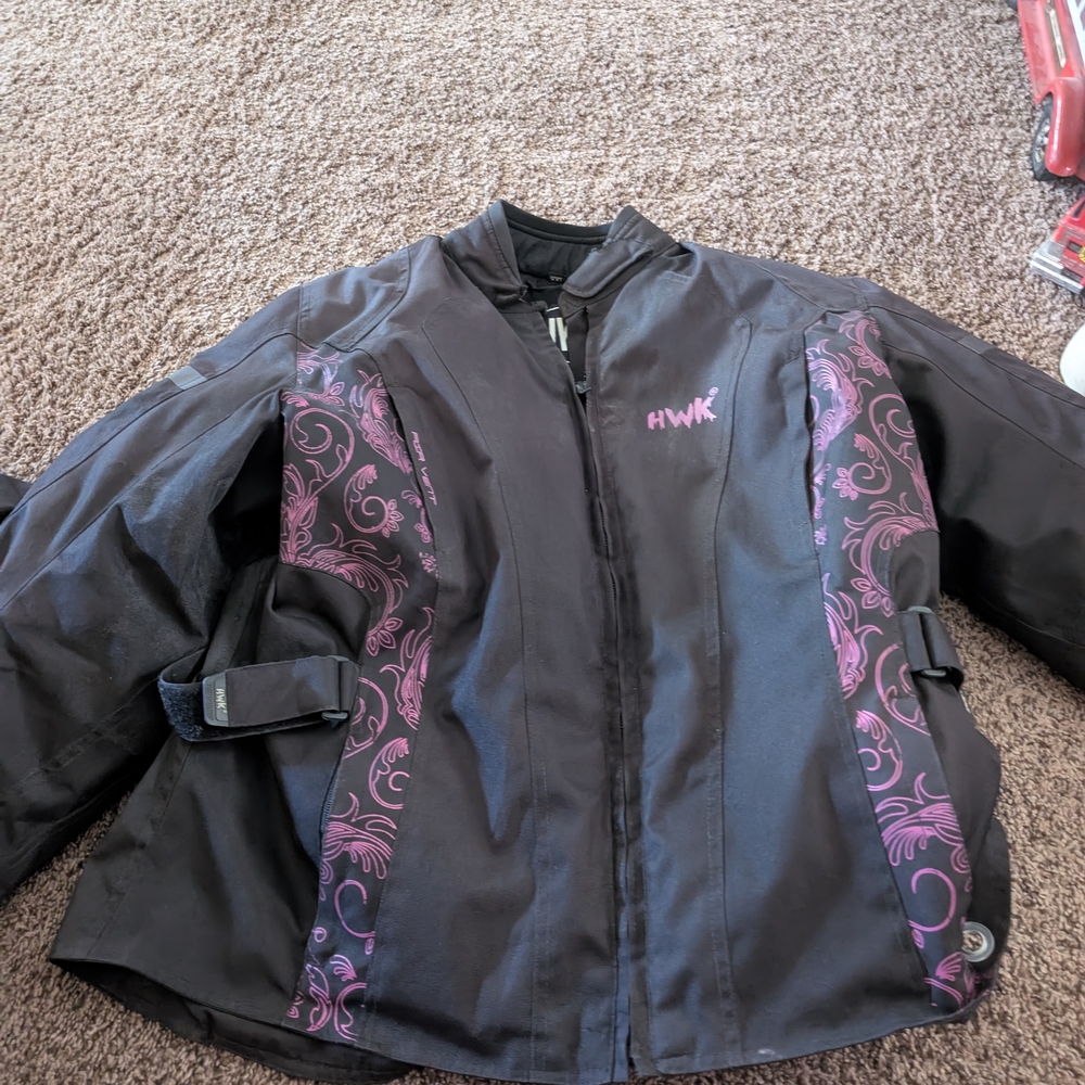 Women's Black and Pink Jacket